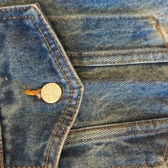 Vtg. Southern Pacific Railroad oversized denim truckers jean jacket sz XXL - Picture 5 of 11